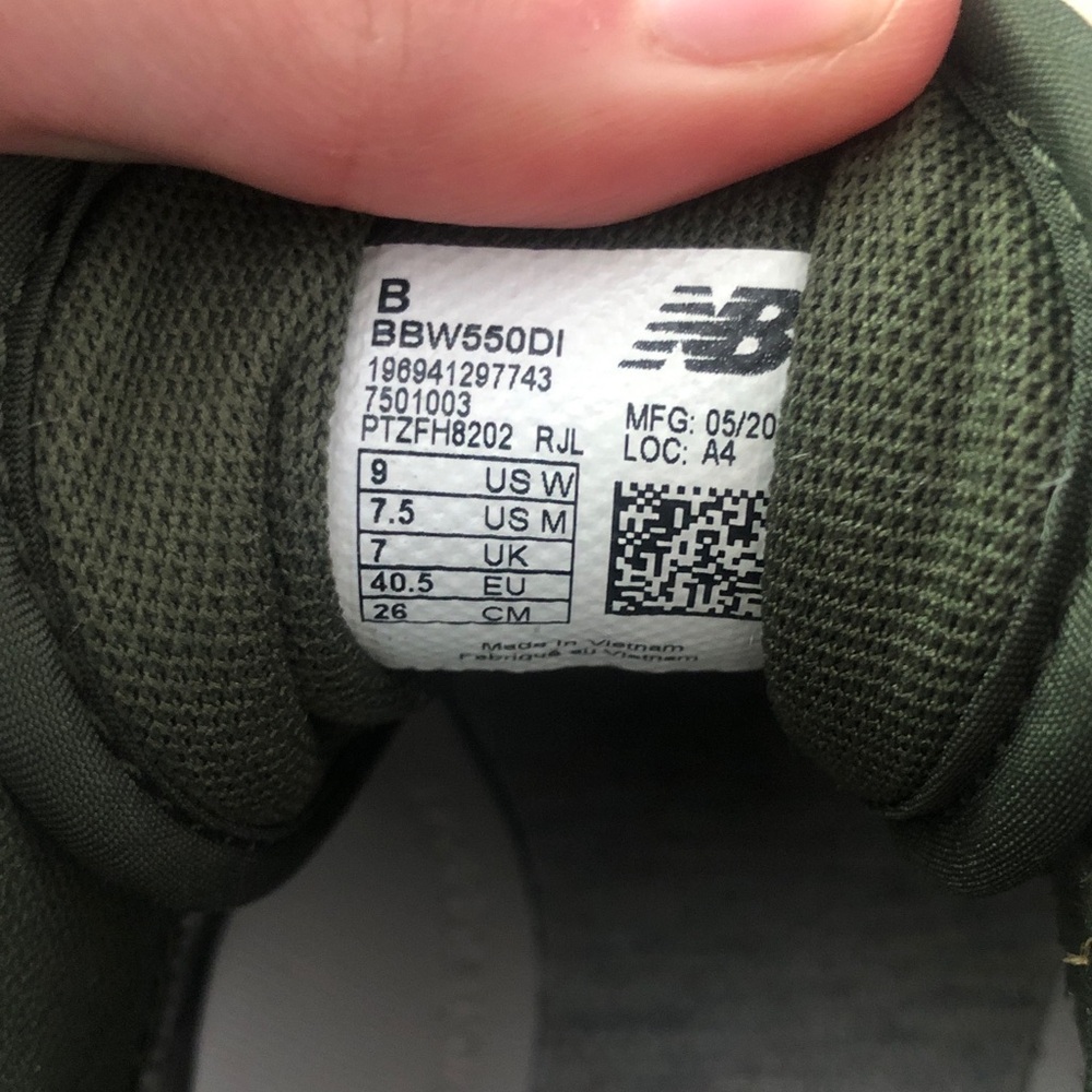 New Balance 550 cream/green Sneakers - Picture 3 of 6